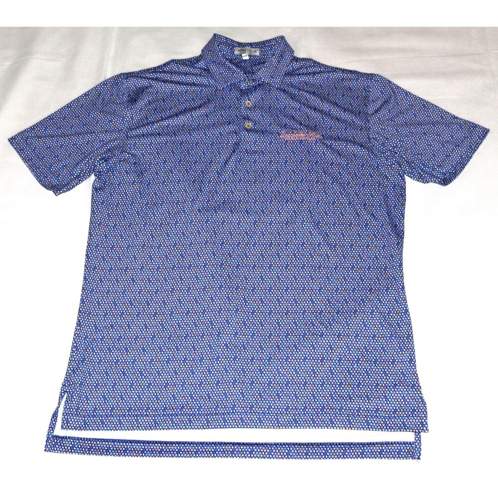 Peter Millar Summer Comfort Men's Geometric Short Sleeve Polo Shirtโ Size Medium